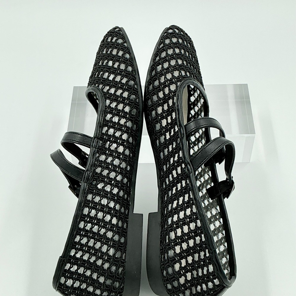 Cliffs White Mountain Size 8 Black Mesh Mary Jane Double Strap Flats NEW - Picture 9 of 13